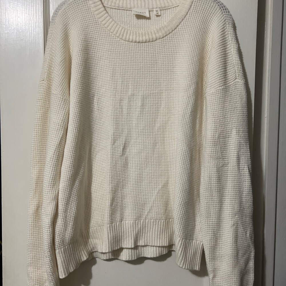 Cyrus Women's Cream Crew Neck Sweater